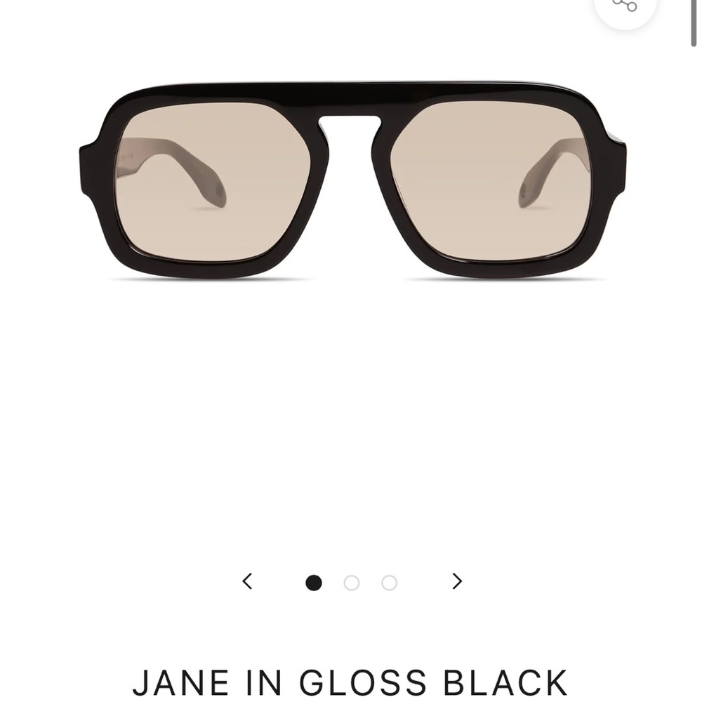 Elisa Johnson jane sunglasses in gloss black